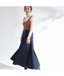 ADIRA | denim flare long SK(デニムスカート)
