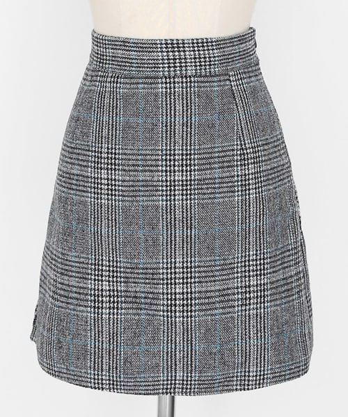 DHOLIC（ディーホリック）の「ハイウエストグレンチェックミニスカート（スカート・レディース・ブラウン/ブルー・S/M）」の2枚目の写真