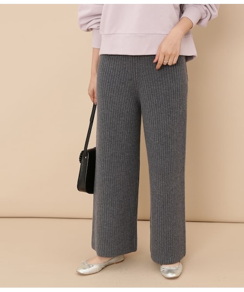 ▼美品 アダムエロペ 1,5万 ウール ニットパンツ イージーパンツ NN148 ▽美品 アダムエロペ 1,5万 ウール ニットパンツ イージーパンツ