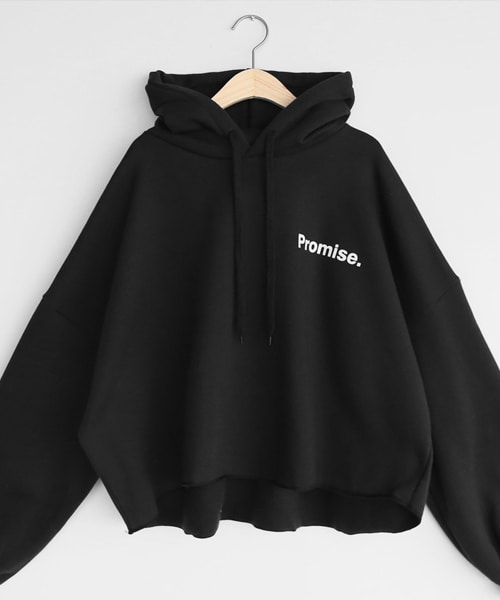 DHOLIC(ディーホリック)の「裏起毛Promise.フードプルオーバー(スウェット・レディース・オレンジ/ホワイト/ブラック・FREE)」の3枚目の写真