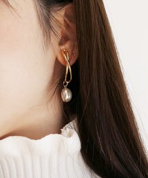 DHOLIC | ツイストカーブパールピアス(ピアス（両耳用）)