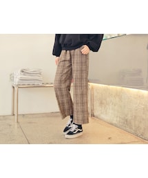 HOTPING | ウールブレンドチェックワイドパンツ(その他パンツ)