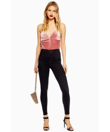 TOPSHOP | Topshop Red Contrast Stitch Joni Jeans(デニムパンツ)