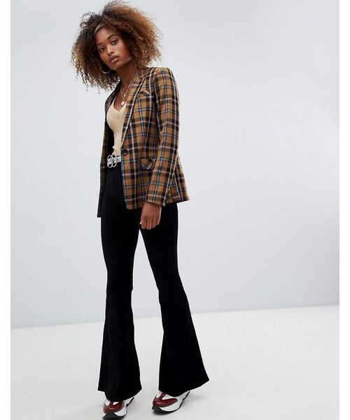 Bershka（ベルシュカ）の「Bershka check print blazer（テーラードジャケット・レディース・Multi・L/XS/S/M）」の2枚目の写真