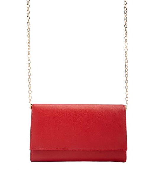 FOREVER 21（フォーエバー トゥエンティーワン）の「Forever 21 Faux Leather Crossbody（ショルダーバッグ・レディース・Black/Red・One Size）」の2枚目の写真