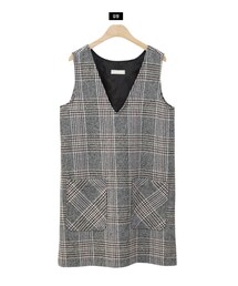 Dailyabout | Vネックチェック柄ワンピース(ワンピース)
