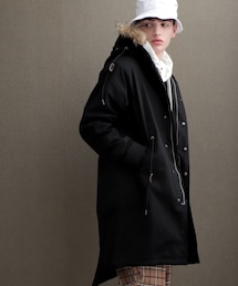 EMMA CLOTHES | ミリタリーツイル 全面裏ボア仕様 ロングモッズコート(モッズコート)
