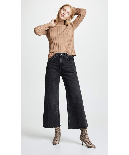 BOP basics（ボップベーシックス）の「Bop Basics Wide Rib Turtleneck Sweater（ニット/セーター・レディース・Beige/White・XS/S/M/L）」の3枚目の写真