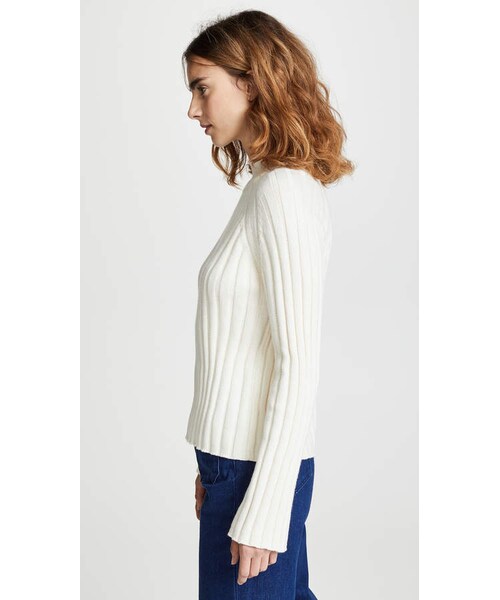 BOP basics（ボップベーシックス）の「Bop Basics Wide Rib Turtleneck Sweater（ニット/セーター・レディース・Beige/White・XS/S/M/L）」の11枚目の写真