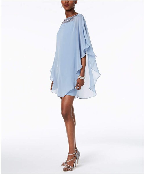 chiffon cape overlay