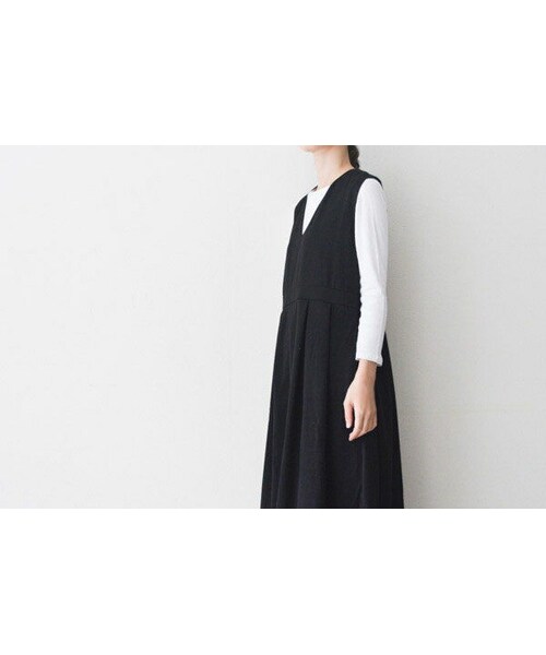 Pont de Chalons(ポンデシャロン)の「Vネック・ジャンパースカート・ロングワンピース(PH9704)(シャツ/ブラウス・レディース・その他)」の3枚目の写真