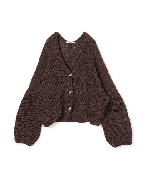 GRL(グレイル)の「ボリュームニットカーディガン(カーディガン/ボレロ・レディース・モカ/ベージュ/ブラウン・M)」の2枚目の写真