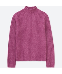 UNIQLO | ワイドリブモックネックセーター(長袖)(ニット/セーター)