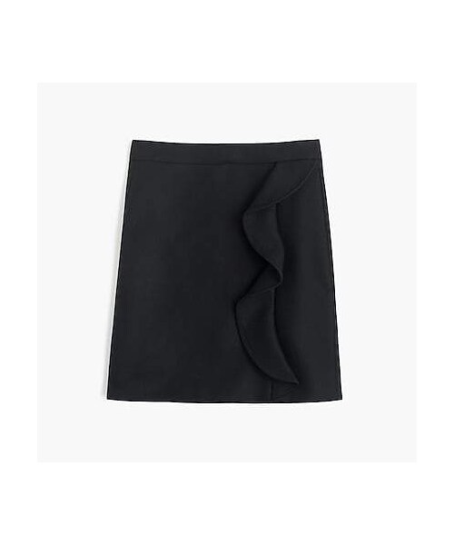 j crew black mini skirt
