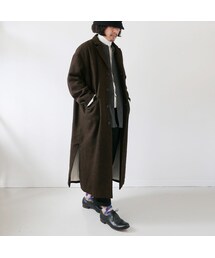 UNIVERSAL TISSU ユニバーサルティシュ ロング コート UNIVERSAL TISSU (ユニバーサルティシュ) ウールカシミヤ