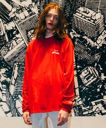 KaneZ | KaneZ BEAT VICTIM L/S TEE【レッド】(Tシャツ/カットソー)