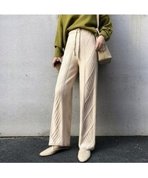 cocounsecret | ダイヤ柄ニットパンツ(その他パンツ)