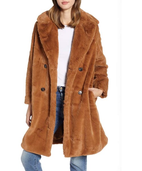 French connection annie faux fur coat Clearance