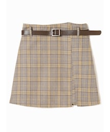 GRL | ベルト付きインパンチェックミニスカート(スカート)