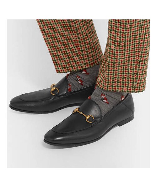GUCCI（グッチ）の「Gucci Brixton Horsebit Collapsible-Heel Leather Loafers（その他シューズ・メンズ・Black・Uk12/Uk8/Uk7/Uk7.5/Uk8.5/Uk9/Uk6/Uk10.5/Uk9.5/Uk10/Uk11/Uk11.5）」の2枚目の写真