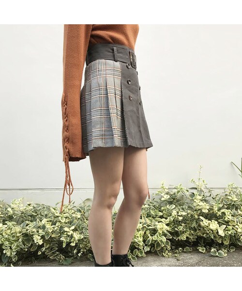 ANDGEEBEE（アンジービー）の「【ANDGEEBEE】ブロッキングチェックプリーツスカート　AG184SK08（スカート・レディース・その他）」の10枚目の写真