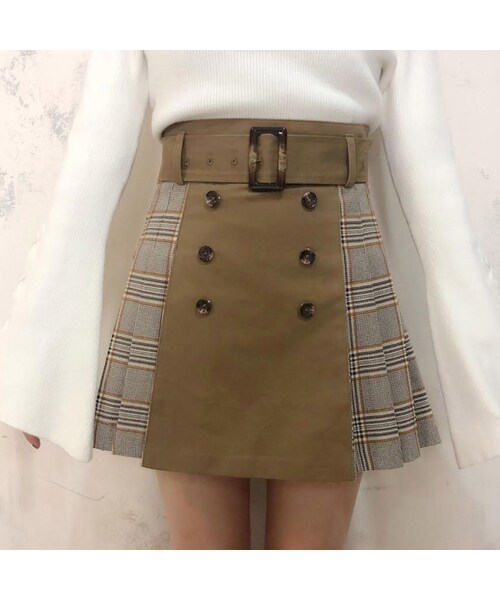 ANDGEEBEE（アンジービー）の「【ANDGEEBEE】ブロッキングチェックプリーツスカート　AG184SK08（スカート・レディース・その他）」の6枚目の写真