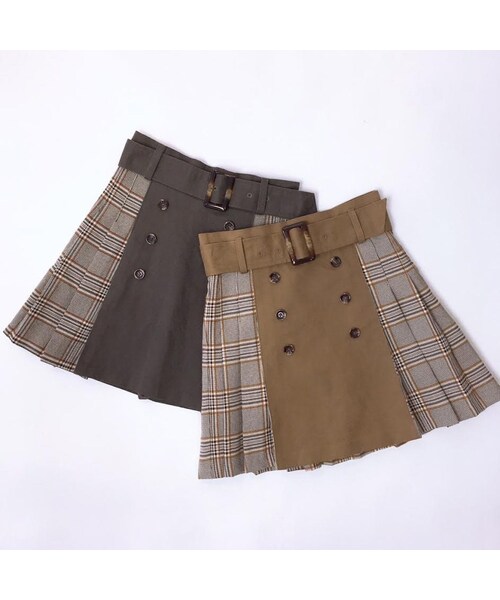 ANDGEEBEE（アンジービー）の「【ANDGEEBEE】ブロッキングチェックプリーツスカート　AG184SK08（スカート・レディース・その他）」の9枚目の写真