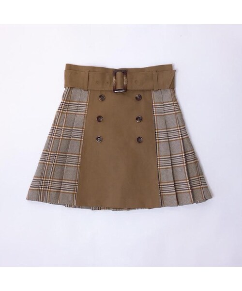 ANDGEEBEE（アンジービー）の「【ANDGEEBEE】ブロッキングチェックプリーツスカート　AG184SK08（スカート・レディース・その他）」の7枚目の写真