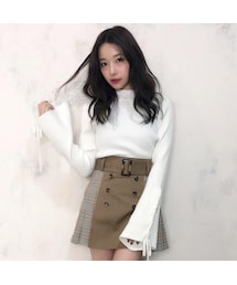 ANDGEEBEE | 【ANDGEEBEE】ブロッキングチェックプリーツスカート　AG184SK08(スカート)