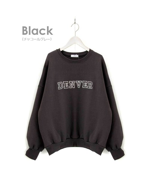 Sheson（シーズン）の「Sheson(シーズン)セレクト 裏起毛ロゴスウェット トレーナー（スウェット・レディース・ブラウン/ベージュ/ブラック・FREE）」の2枚目の写真