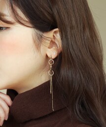DHOLIC | リングチェーンロングピアス(ピアス（両耳用）)