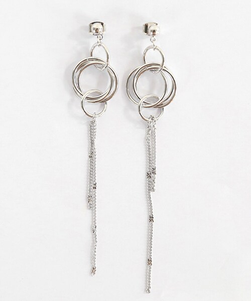 DHOLIC（ディーホリック）の「リングチェーンロングピアス（ピアス（両耳用）・レディース・ゴールド/シルバー・FREE）」の2枚目の写真