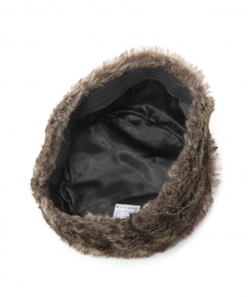 LEPSIM（レプシィム）の「フェイクファーＨＡＴ（帽子・ライトベージュ×グレー/ベージュ）」の5枚目の写真