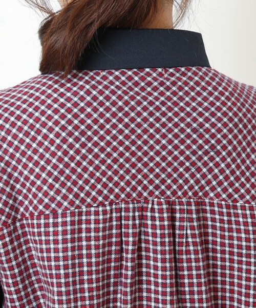 RAY CASSIN（レイカズン）の「衿付きチェックブラウス（トップス・レディース・赤/イエロー/ベージュ・FREE）」の11枚目の写真