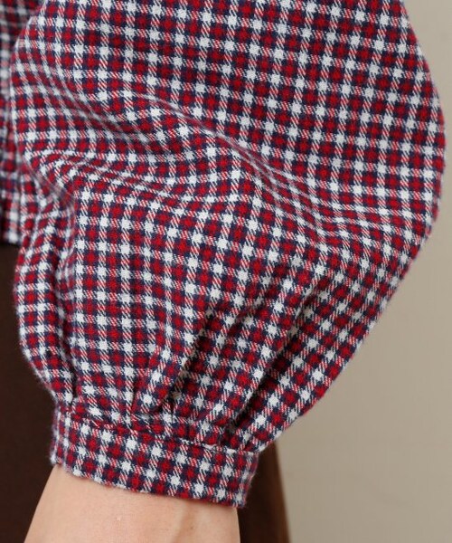 RAY CASSIN（レイカズン）の「衿付きチェックブラウス（トップス・レディース・赤/イエロー/ベージュ・FREE）」の17枚目の写真