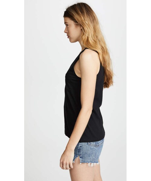 madewell(メイドウェル)の「Madewell Whisper Cotton V Neck Pocket Tank(タンクトップ・レディース・White/Black・XS/S/M/L)」の10枚目の写真