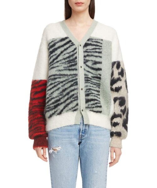 TOGA - toga ボレロカーディガン TOGA（トーガ）の「Toga Colorblocked Animal Jacquard Cardigan