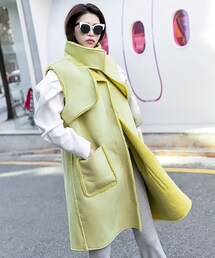 DINT | パステルカラームートンベスト(ムートンコート)