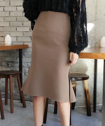 DHOLIC | バックラッフルスリットスカート(スカート)