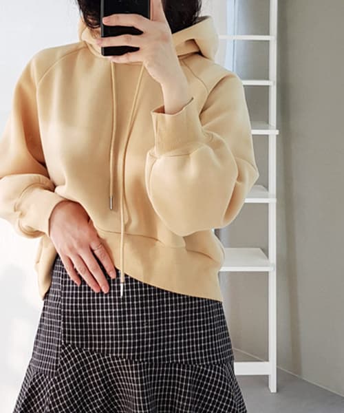 DHOLIC（ディーホリック）の「裏起毛ラグランフードプルオーバー（パーカー・レディース・グレー/ホワイト/その他/グリーン/パープル/ブラック/ブラウン・FREE）」の2枚目の写真