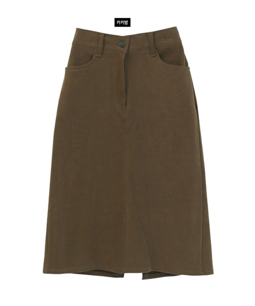 Dailyabout(デイリーアバウト)の「バックスリットストレートスカート(スカート・レディース・ベージュ/ブラウン・FREE)」の2枚目の写真