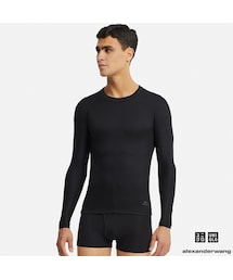 UNIQLO | ヒートテックリブクルーネックT（長袖）m(その他アンダーウェア/インナー)