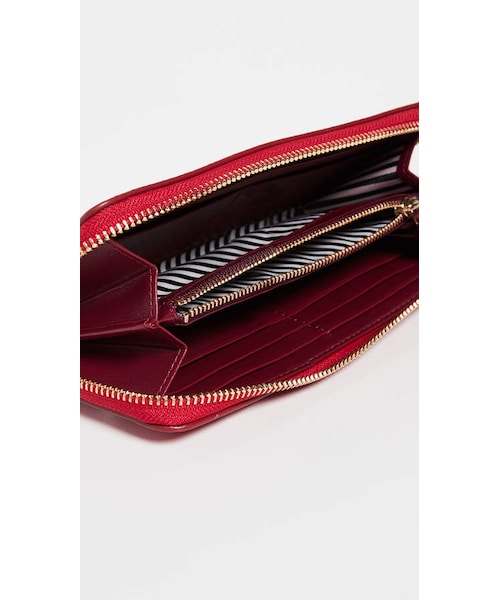 kate spade new york(ケイトスペード ニューヨーク)の「Kate Spade New York Hayes Street Pearl Lindsey Wallet(財布・レディース・Black/Red・One Size)」の9枚目の写真