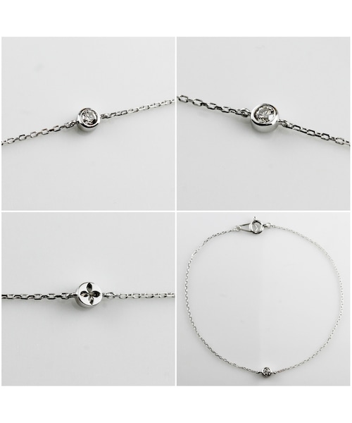 les desseins de DIEU（レデッサンドゥデュー）の「レ デッサン ドゥ デュー リミテッド 一粒ダイヤモンド ブレスレット 0.05ct 選べる4種類（ブレスレット・レディース・シルバー・16.5センチ）」の6枚目の写真