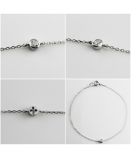 les desseins de DIEU（レデッサンドゥデュー）の「レ デッサン ドゥ デュー リミテッド 一粒ダイヤモンド ブレスレット 0.05ct 選べる4種類（ブレスレット・レディース・シルバー・16.5センチ）」の8枚目の写真