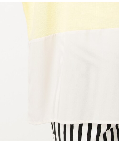 ROPE' PICNIC(ロペピクニック)の「ジョーゼット切替カットソー(Tシャツ/カットソー・レディース・グレー/イエロー/ブラック/グリーン・38)」の10枚目の写真