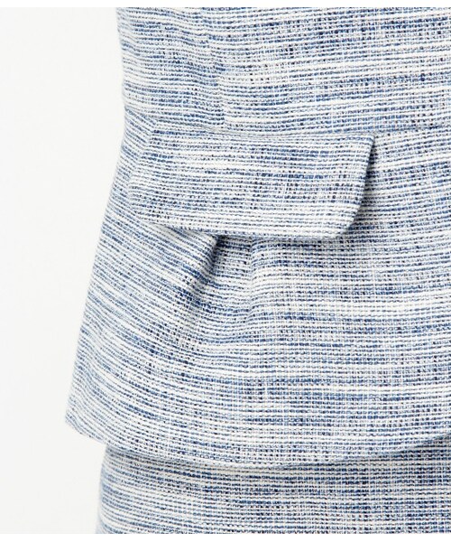 ROPE' PICNIC（ロペピクニック）の「ファンシーツイードラメノーカラージャケット（フォーマルスーツ/小物・レディース・ベージュ/ブルー・38/40）」の8枚目の写真