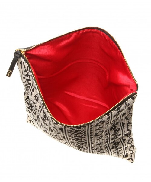 ROPE'（ロペ）の「【先行受注】ジャガード二つ折りクラッチバッグ★春の新作★（バッグ・レディース・ブラック/ホワイト・F）」の7枚目の写真