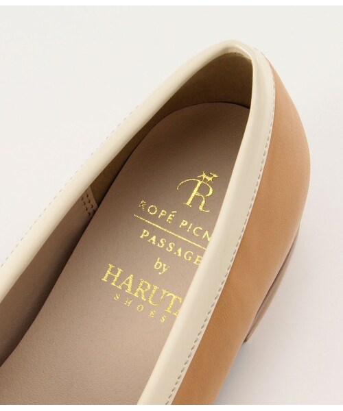 ROPE' PICNIC PASSAGE（ロペピクニックパサージュ）の「【WEB限定サイズ】HARUTA×Rope' Picnic カラーコンビローファー（シューズ・レディース・ブラック/オフホワイト/キャメル・36/37/38/35/39）」の8枚目の写真