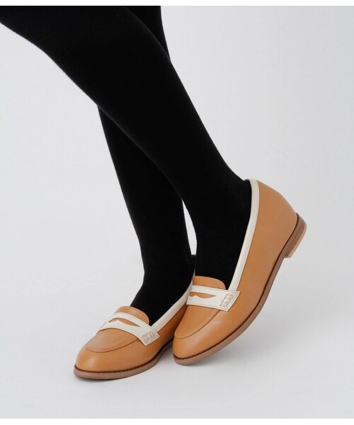 ROPE' PICNIC PASSAGE（ロペピクニックパサージュ）の「【WEB限定サイズ】HARUTA×Rope' Picnic カラーコンビローファー（シューズ・レディース・ブラック/オフホワイト/キャメル・36/37/38/35/39）」の11枚目の写真